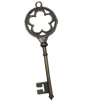 Pendant, Zinc Alloy Jewelry Findings, Key, 26x76mm, Sold by Bag  