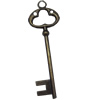 Pendant, Zinc Alloy Jewelry Findings, Key, 24x77mm, Sold by Bag  
