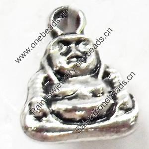 Pendant, Zinc Alloy Jewelry Findings, 9x12mm, Sold by Bag  
