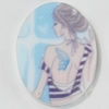 Acrylic Cabochons, No-Hole Jewelry findings, Oval, 14x18mm, Sold by PC  