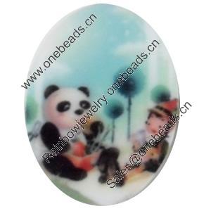 Acrylic Cabochons, No-Hole Jewelry findings, Oval, 30x40mm, Sold by PC  