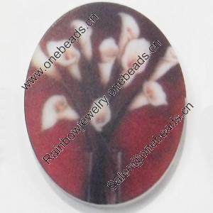 Acrylic Cabochons, No-Hole Jewelry findings, Oval, 30x40mm, Sold by PC  