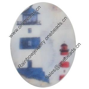 Acrylic Cabochons, No-Hole Jewelry findings, Oval, 30x40mm, Sold by PC  