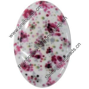 Resin Cabochons, No-Hole Jewelry findings, Oval, 20x26mm, Sold by PC  