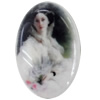Resin Cabochons, No-Hole Jewelry findings, Oval, 25x35mm, Sold by PC   