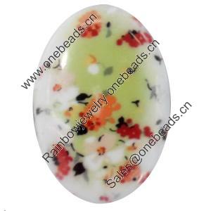 Resin Cabochons, No-Hole Jewelry findings, Oval, 20x26mm, Sold by PC  