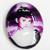 Resin Cabochons, No-Hole Jewelry findings, Oval, 30x40mm, Sold by PC  