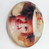 Resin Cabochons, No-Hole Jewelry findings, Faceted Oval, 30x45mm, Sold by PC  