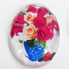 Resin Cabochons, No-Hole Jewelry findings, Faceted Oval, 39x53mm, Sold by PC  