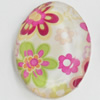 Resin Cabochons, No-Hole Jewelry findings, Faceted Oval, 25x35mm, Sold by PC  