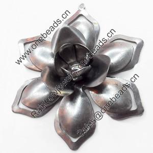 Iron Jewelry Finding Pendant Lead-free, Flower 51x60mm, Sold by PC  