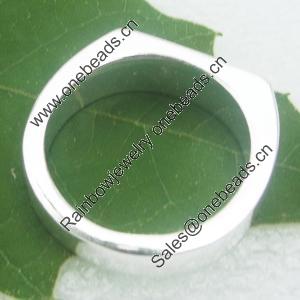 Zinc alloy Jewelry Rings, Nickel-free & Lead-free A Grade, Interior diameter:18mm, Sold by PC 