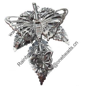 Iron Jewelry Finding Pendant Lead-free, 58x76mm, Sold by PC