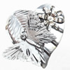Iron Jewelry Finding Pendant Lead-free, Heart, 54x58mm, Sold by PC