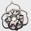 Iron Jewelry Finding Pendant Lead-free, Flower 35x42mm, Sold by PC