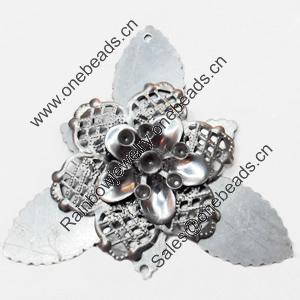 Iron Jewelry Finding Connector Lead-free, 55x50mm, Sold by PC