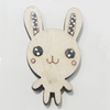 Wood Cabochons, No-Hole Jewelry findings, Rabbit 21x39mm, Sold by Bag  