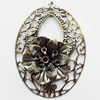 Iron Jewelry Finding Pendant Lead-free, 46x65mm, Sold by PC