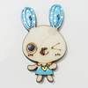Wood Cabochons, No-Hole Jewelry findings, Rabbit 21x37mm, Sold by Bag  
