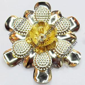Iron Flower Lead-free, NO Hole Headwear & Costume Accessory, 53x58mm, Sold by PC