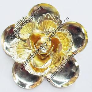 Iron Flower Lead-free, NO Hole Headwear & Costume Accessory, 60mm, Sold by PC