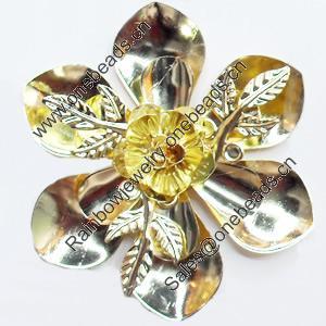 Iron Flower Lead-free, NO Hole Headwear & Costume Accessory, 63x73mm, Sold by PC