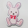 Wood Cabochons, No-Hole Jewelry findings, Rabbit 32x45mm, Sold by Bag  