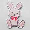 Wood Cabochons, No-Hole Jewelry findings, Rabbit 32x45mm, Sold by Bag  