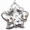 Iron Jewelry Finding Pendant Lead-free, 39x42mm, Sold by PC