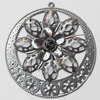Iron Jewelry Finding Pendant Lead-free, 58x61mm, Sold by PC  