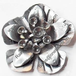 Iron Flower Lead-free, NO Hole Headwear & Costume Accessory, 29x30mm, Sold by PC  