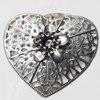 Iron Jewelry Finding Pendant Lead-free, Heart, 50x45mm, Sold by PC  