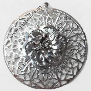 Iron Jewelry Finding Pendant Lead-free, 55x58mm, Sold by PC  