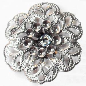 Iron Flower Lead-free, NO Hole Headwear & Costume Accessory, 27mm, Sold by PC  