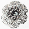 Iron Flower Lead-free, NO Hole Headwear & Costume Accessory, 27mm, Sold by PC  