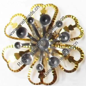 Iron Flower Lead-free, NO Hole Headwear & Costume Accessory, 28mm, Sold by PC  