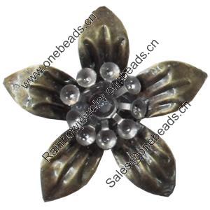 Iron Flower Lead-free, NO Hole Headwear & Costume Accessory, 32mm, Sold by PC  