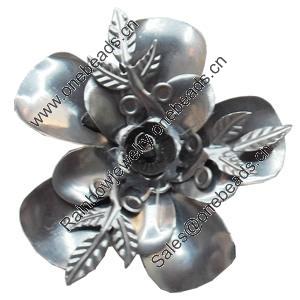 Iron Flower Lead-free, NO Hole Headwear & Costume Accessory, 63x64mm, Sold by PC  
