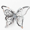 Iron Jewelry Finding Pendant Lead-free, Butterfly, 49x38mm, Sold by PC  