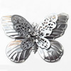 Iron Jewelry Finding Pendant Lead-free, Butterfly, 63x45mm, Sold by PC  