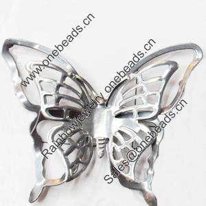 Iron Jewelry Finding Connector Lead-free, Butterfly, 60x50mm, Sold by PC  