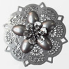 Iron Jewelry Finding Connector Lead-free, Flower, 56mm, Sold by PC  