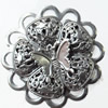 Iron Jewelry Finding Connector Lead-free, Flower, 62mm, Sold by PC  