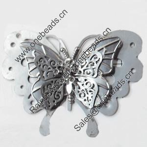 Iron Jewelry Finding Connector Lead-free, Butterfly, 85x63mm, Sold by PC  