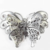 Iron Jewelry Finding Pendant Lead-free, Butterfly, 85x63mm, Sold by PC  