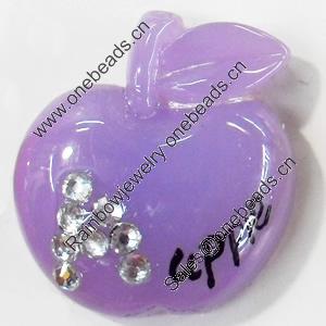 Resin Cabochons, No-Hole Jewelry findings, 28x30mm, Sold by PC  