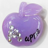 Resin Cabochons, No-Hole Jewelry findings, 28x30mm, Sold by PC  