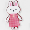 Acrylic Cabochons, No-Hole Jewelry findings, Rabbit, 22x42mm, Sold by PC  