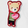 Acrylic Cabochons, No-Hole Jewelry findings, bear, 24x42mm, Sold by PC  