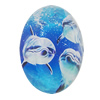 Resin Cabochons, No-Hole Jewelry findings, Faceted Flat Oval, 25x35mm, Sold by PC